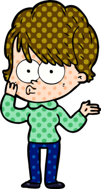 Bir insan tarafından çizilmiş karikatür kadın.