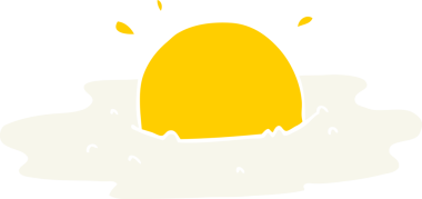 Bir insan tarafından çizilmiş düz renkli bir çizgi film.