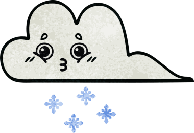 Bir insan tarafından çizilmiş bir kar bulutunun retro grunge dokusu