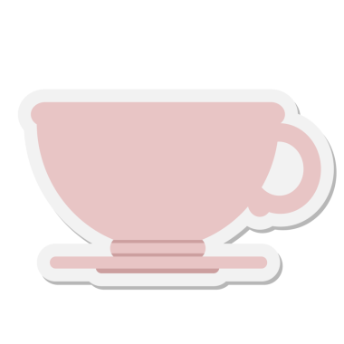 Bir insan tarafından çizilmiş bir fincan kahve etiketi.