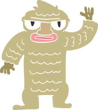 bir insan tarafından çizilmiş büyük yeti karalaması