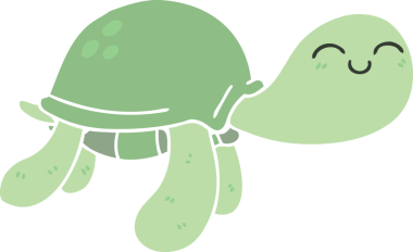 Bir insan tarafından çizilmiş garip bir karikatür kaplumbağa.