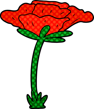 Bir insan tarafından çizilmiş haşhaş çizgi filmi.