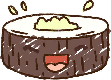 Bir insan tarafından çizilmiş suşi tebeşiri.