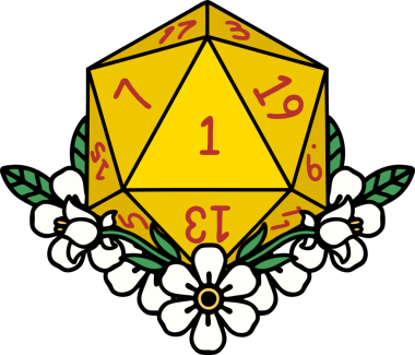 Retro Dövme Tarzı Doğal Zarlar Bir insan tarafından çizilmiş çiçek elementleri ile yuvarlanır