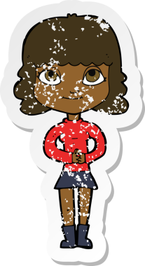 Bir insan tarafından çizilmiş mutlu bir karikatürün gerilimli yapıştırması.