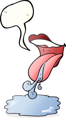 Bir insan tarafından çizilmiş serbest konuşma balonu karikatürü ağzı.