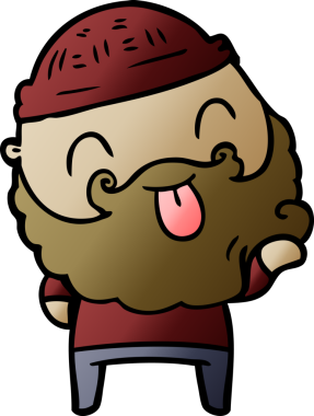 Bir insan tarafından çizilmiş sakallı bir adam.