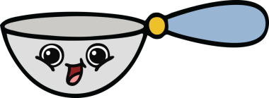 Bir insan tarafından çizilmiş bir kaşık karikatürü.