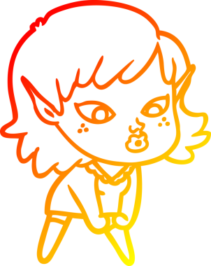 Bir insan tarafından çizilmiş güzel bir elf kızı çizimi.