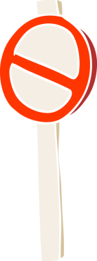 Bir insan tarafından çizilmiş düz renk çizim çizgi film uyarı işareti