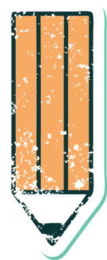 Bir insan tarafından çizilmiş bir kalemin sembolik dövmeli görüntüsü