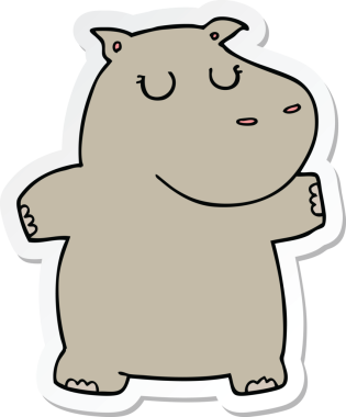 Bir insan tarafından çizilmiş karikatür suaygırının çıkartması.