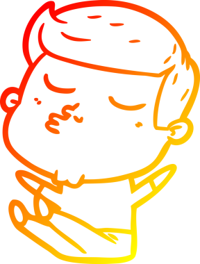 Bir insan tarafından çizilen çizgi film modelinin sıcak çizgi çizimi.