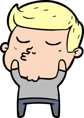 Bir insan tarafından çizilmiş karikatür mankeni adam.