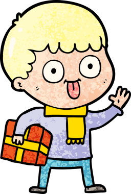 Bir insan tarafından çizilmiş çizgi film adamı.