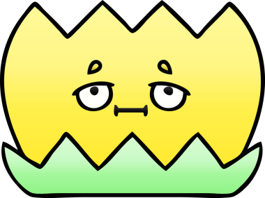 Bir insan tarafından çizilmiş bir nilüfer çiçeğinin gölgeli karikatürü.