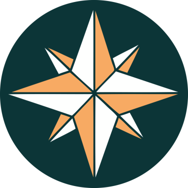 Bir insan tarafından çizilmiş bir yıldızın ikonik dövme şekli