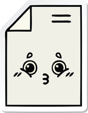 Bir insan tarafından çizilmiş şirin bir kağıt parçası.