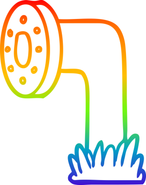 bir insan tarafından çizilmiş bir karikatür borusunun çizimi