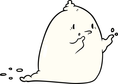 Bir insan tarafından çizilmiş garip bir hayalet.