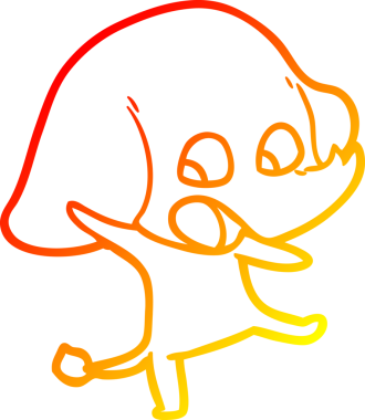 Bir insan tarafından çizilmiş şirin bir fil çizimi.