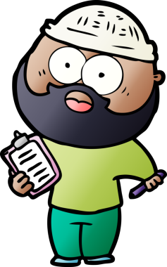 Bir insan tarafından çizilmiş karikatür sakallı adam.