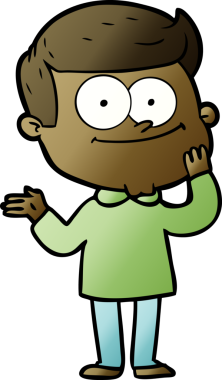 Bir insan tarafından çizilmiş mutlu bir adam.