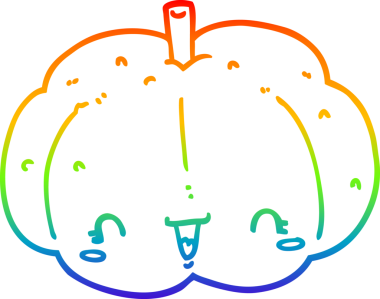 gökkuşağı gradyan çizgi çizimi bir insan tarafından çizilmiş bir balkabağı