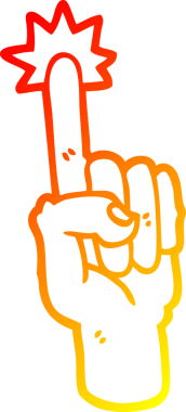 Bir insan tarafından çizilmiş bir çizgi filmin sıcak gradyan çizimi