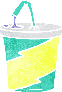 Bir insan tarafından çizilmiş el yapımı fast food karikatürü.