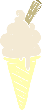 Bir insan tarafından çizilmiş karikatür dondurması.