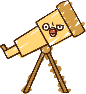 Bir insan tarafından çizilen Teleskop Tebeşiri