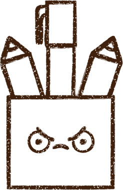 Bir insan tarafından çizilmiş kalem kavanozu kömürü çizimi