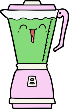 bir insan tarafından çizilmiş karikatür yemek işlemcisi