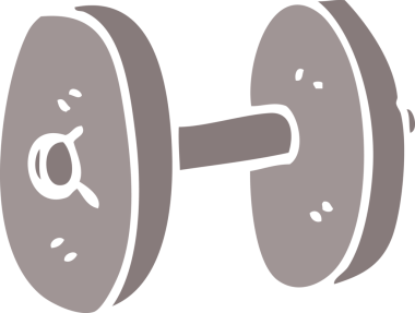 Bir insan tarafından çizilmiş karalama spor ağırlıkları.