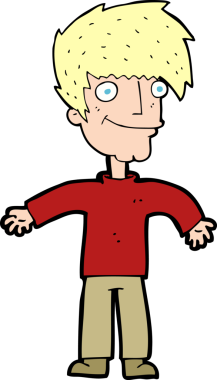 Bir insan tarafından çizilmiş mutlu bir adam.