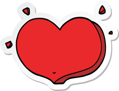 Bir insan tarafından çizilmiş bir aşk kalbinin çıkartması.