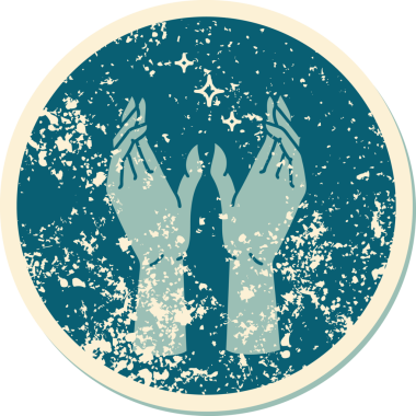 Bir insan tarafından çizilmiş, sembolik bir dövme stili.