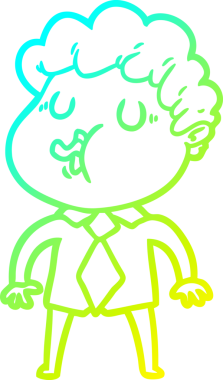 Bir insan tarafından çizilmiş bir çizgi film karakterinin çizimi.