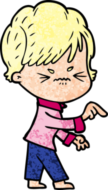 Bir insan tarafından çizilmiş, hayal kırıklığına uğramış bir kadın.