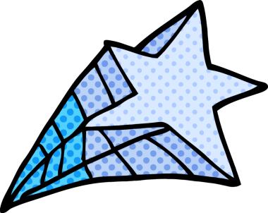 Bir insan tarafından çizilmiş karalama yıldızı.