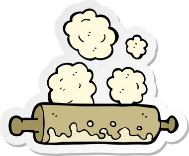 Bir insan tarafından çizilmiş merdanenin çıkartması.