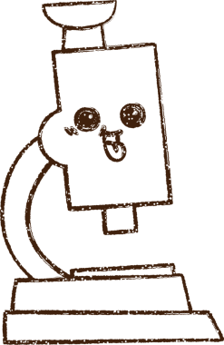 Bir insan tarafından çizilmiş mikroskop Kömür Çizimi