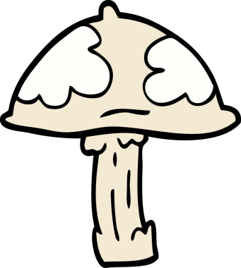Bir insan tarafından çizilmiş vahşi mantar karalaması