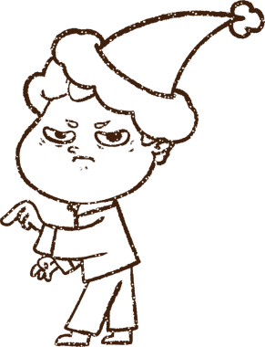 Bir insan tarafından çizilmiş Noel Adamı Kömürü