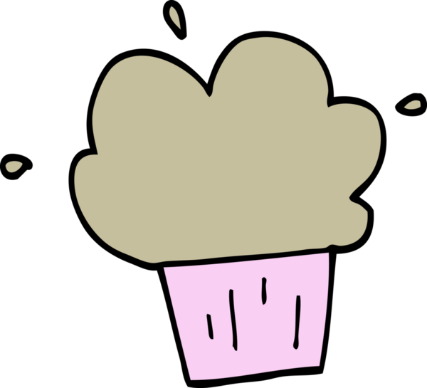 Bir insan tarafından çizilmiş bir kek.