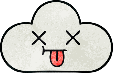 Bir insan tarafından çizilmiş beyaz bulutun retro grunge dokusu