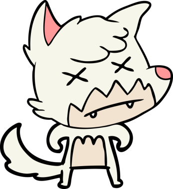 Bir insan tarafından çizilmiş ölü tilki çizgi filmi