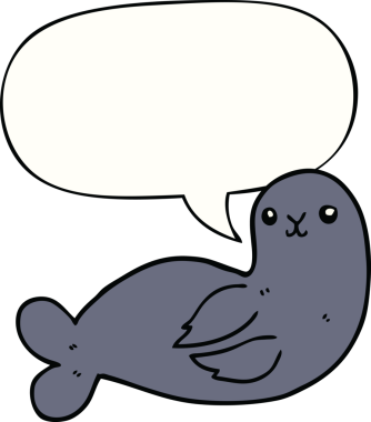 Bir insan tarafından çizilmiş konuşma baloncuklu karikatür mührü